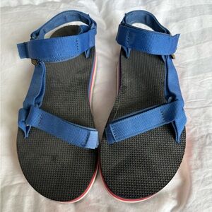 Teva Blue and Black Sandals